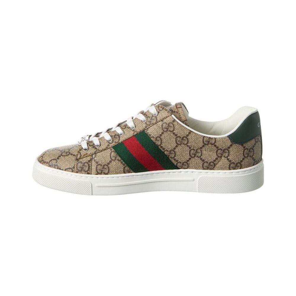 Gucci Ace Gg Supreme Canvas & Leather Sneaker, Green - Picture 2 of 5